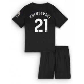 Lacne Dětský Futbalové dres Tottenham Hotspur Dejan Kulusevski #21 2025-26 Krátky Rukáv - Preč (+ trenírky)